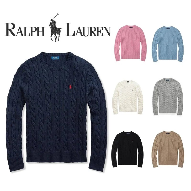 Ralph Lauren RL Cable-Knit classic cotton Sweater Multicolor