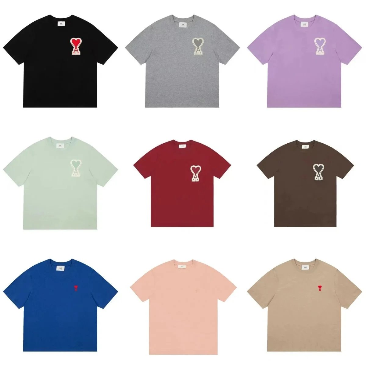 Ami Paris Ami Ami de Coeur Cotton T-Shirt Multicolor
