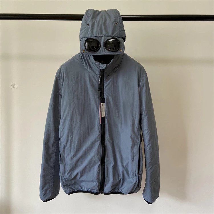 C.P. Company Goggle Jacket Iconic Hooded Windbreaker Blue