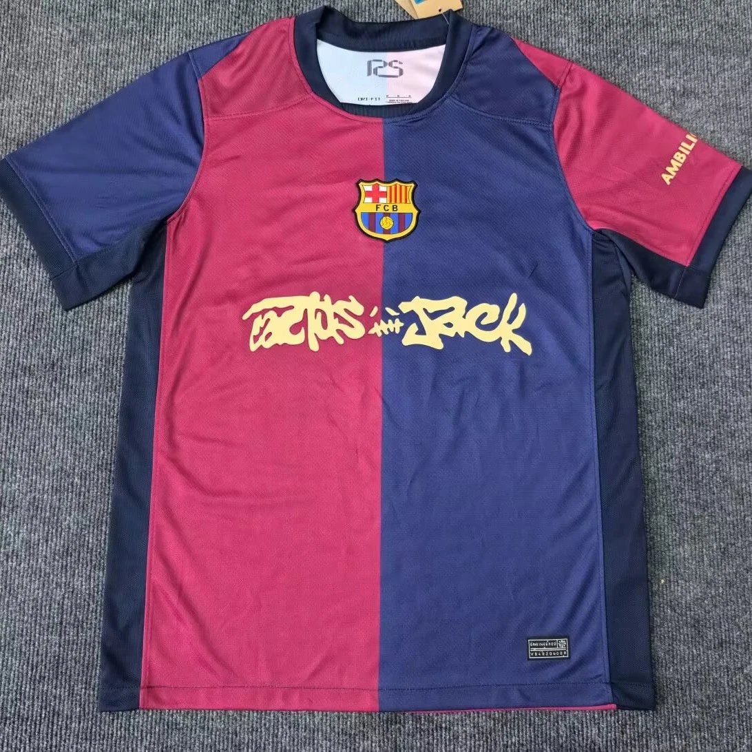 Nike FC Barcelona Cactus Jack Retro Soccer Jersey Multicolor