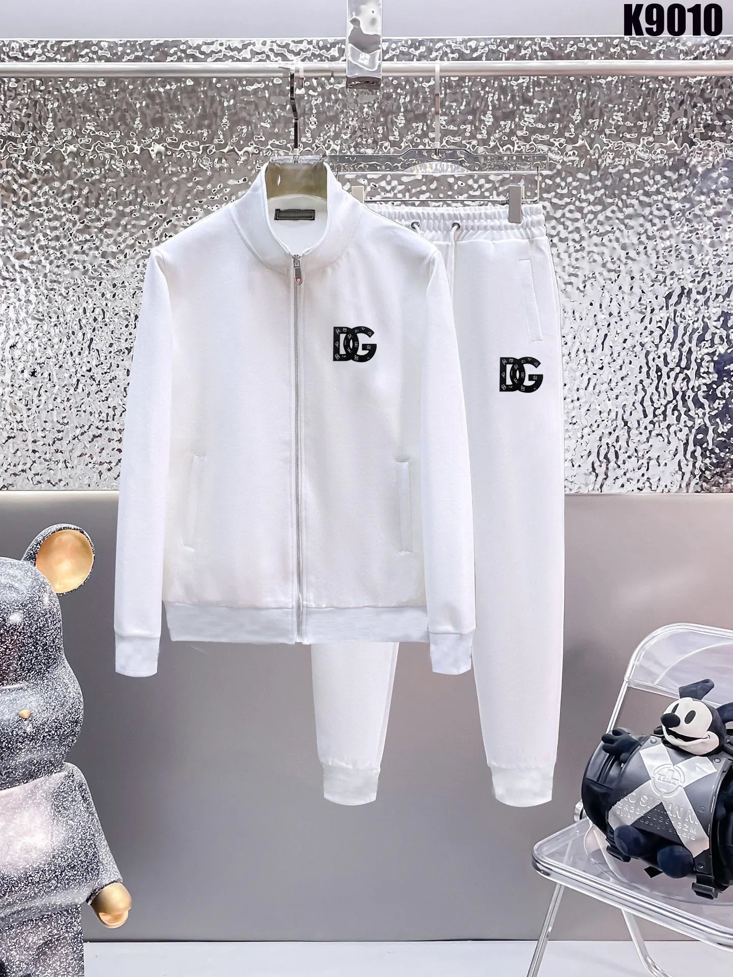 Dolce & Gabbana D&G Zip-Up Casual Tracksuit Set White