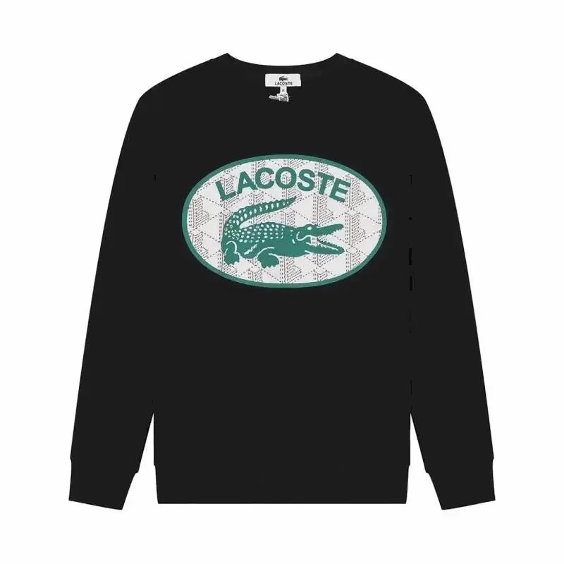 Lacoste Graphic Print Crewneck Sweatshirt Black