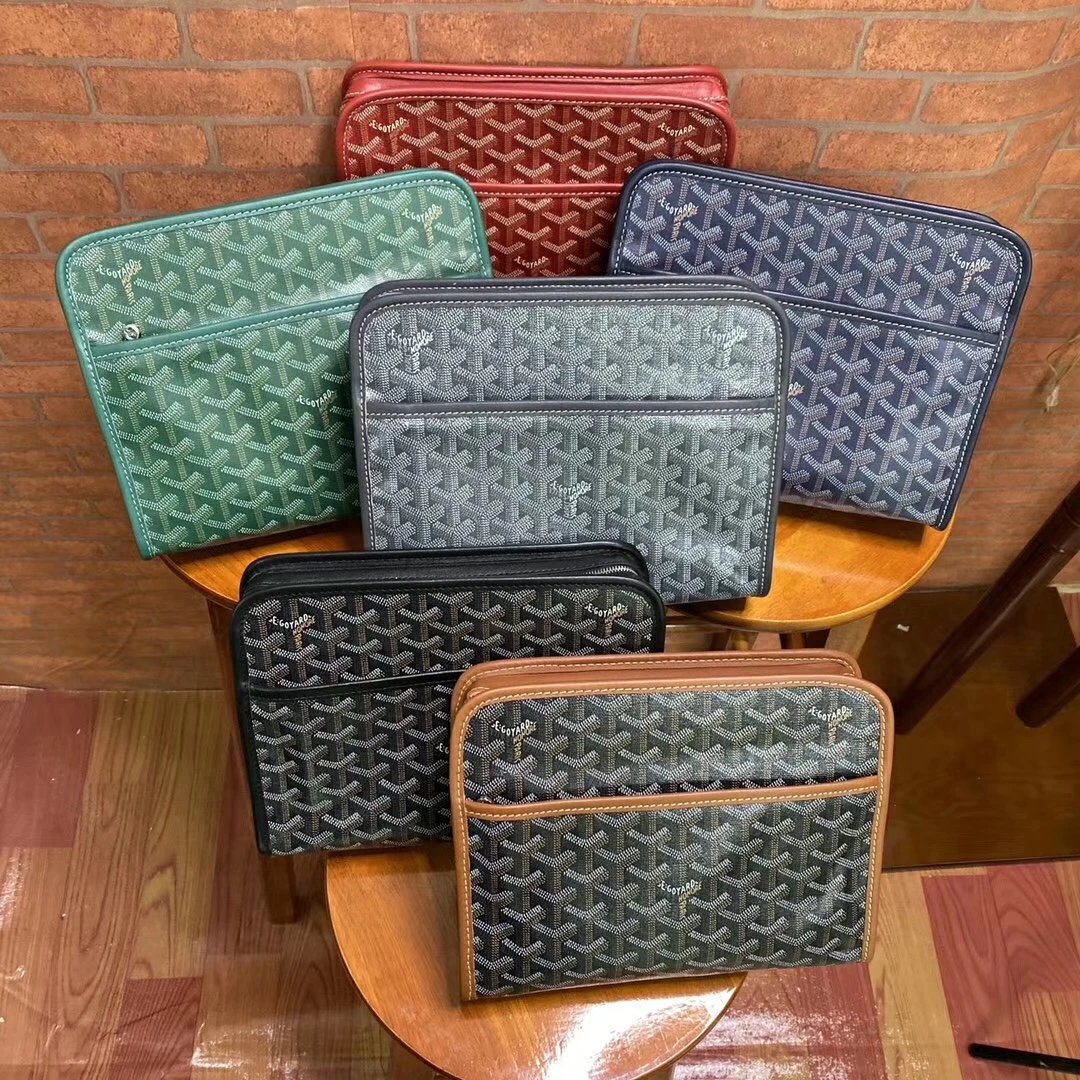 Goyard Senat MM Classic Canvas Clutch Bag Multicolor