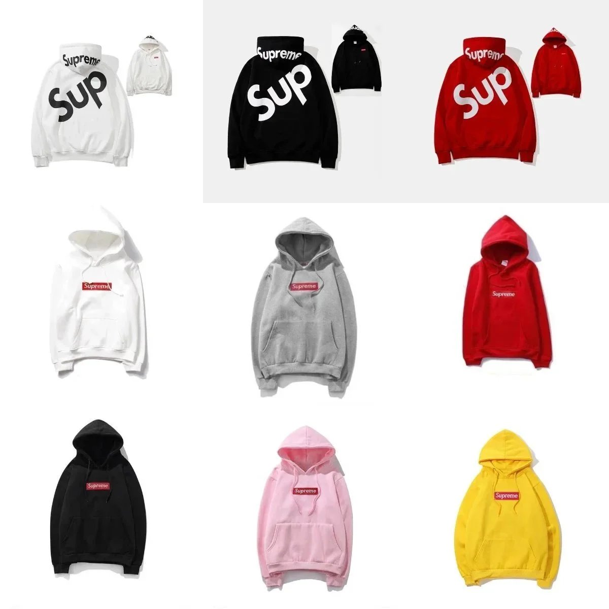 Supreme Box Logo Streetwear Hoodie Multicolor