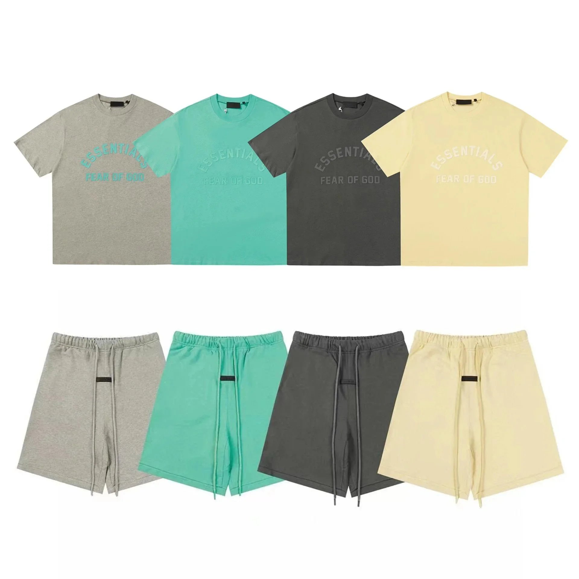 Fear of God FOG Essentials Graphic Oversized T-Shirt and Shorts Set Multicolor