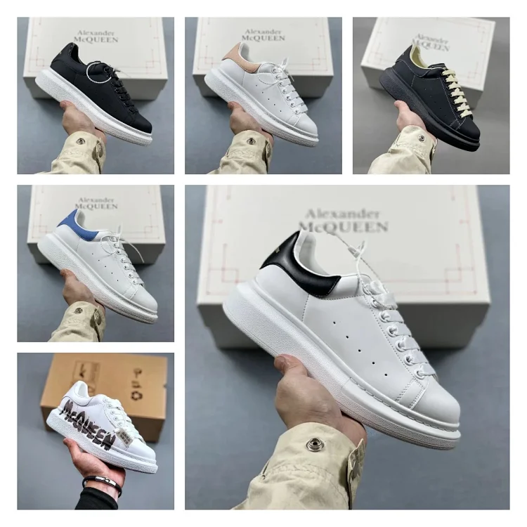 Alexander McQueen AMQ Oversized Chunky Sneakers White and Black