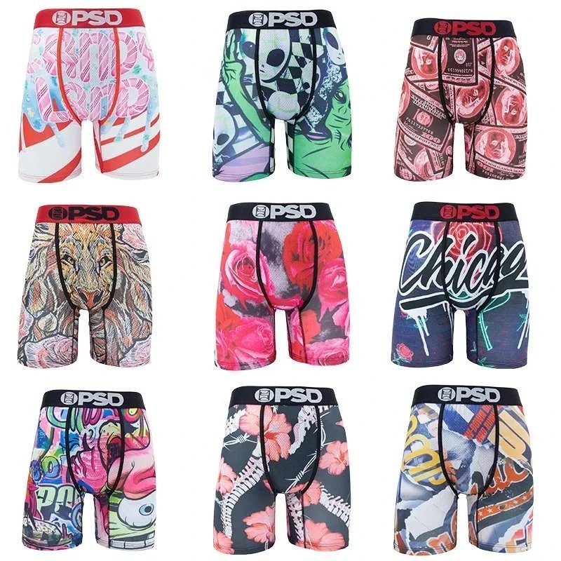 PSD Graphic Print Boxer Briefs Underwear Multicolor