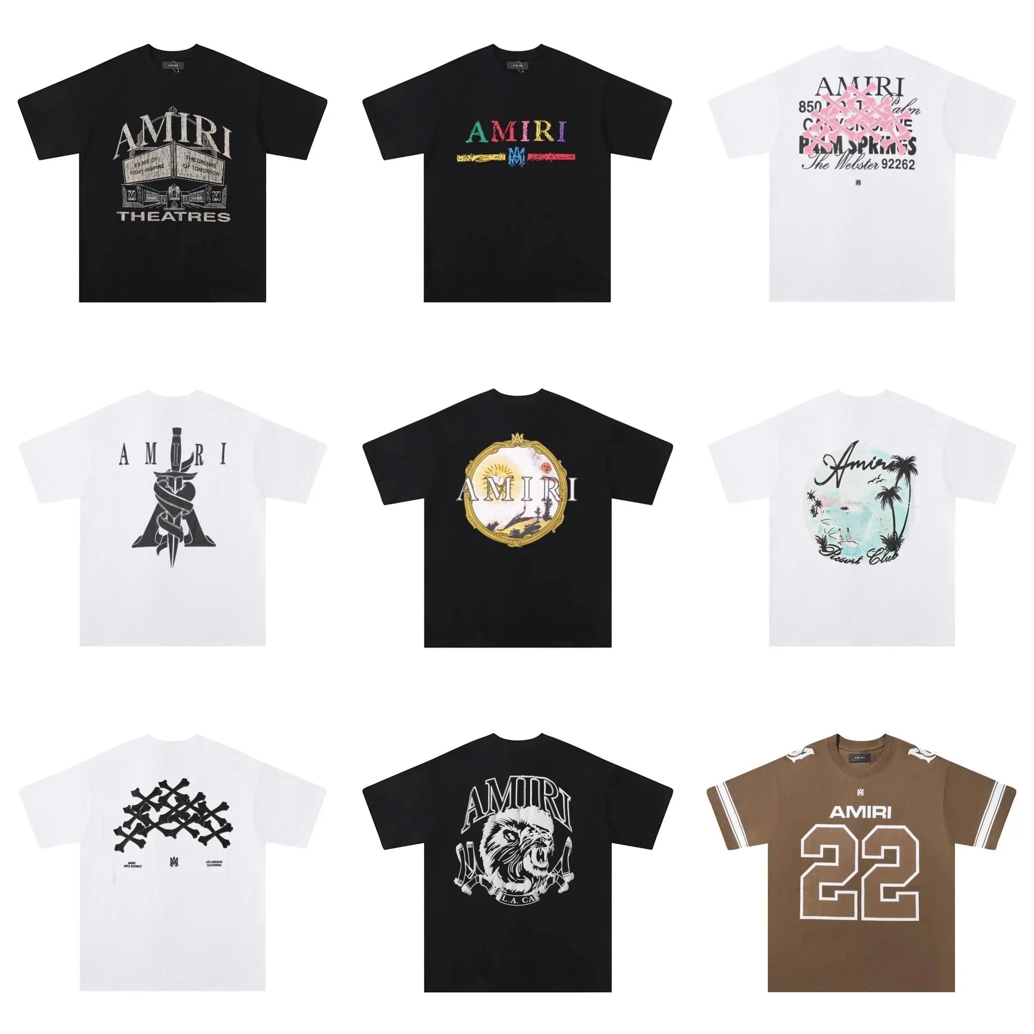 Amiri Graphic Print Oversized Tee Multicolor