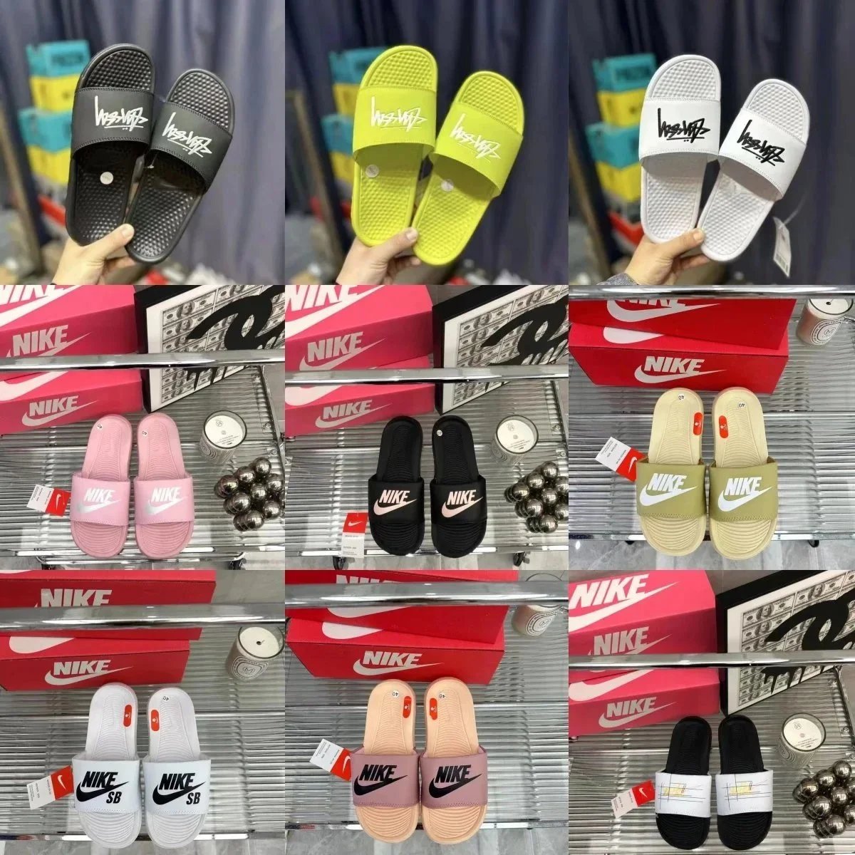 Nike Benassi Casual Slides Sandals Multicolor