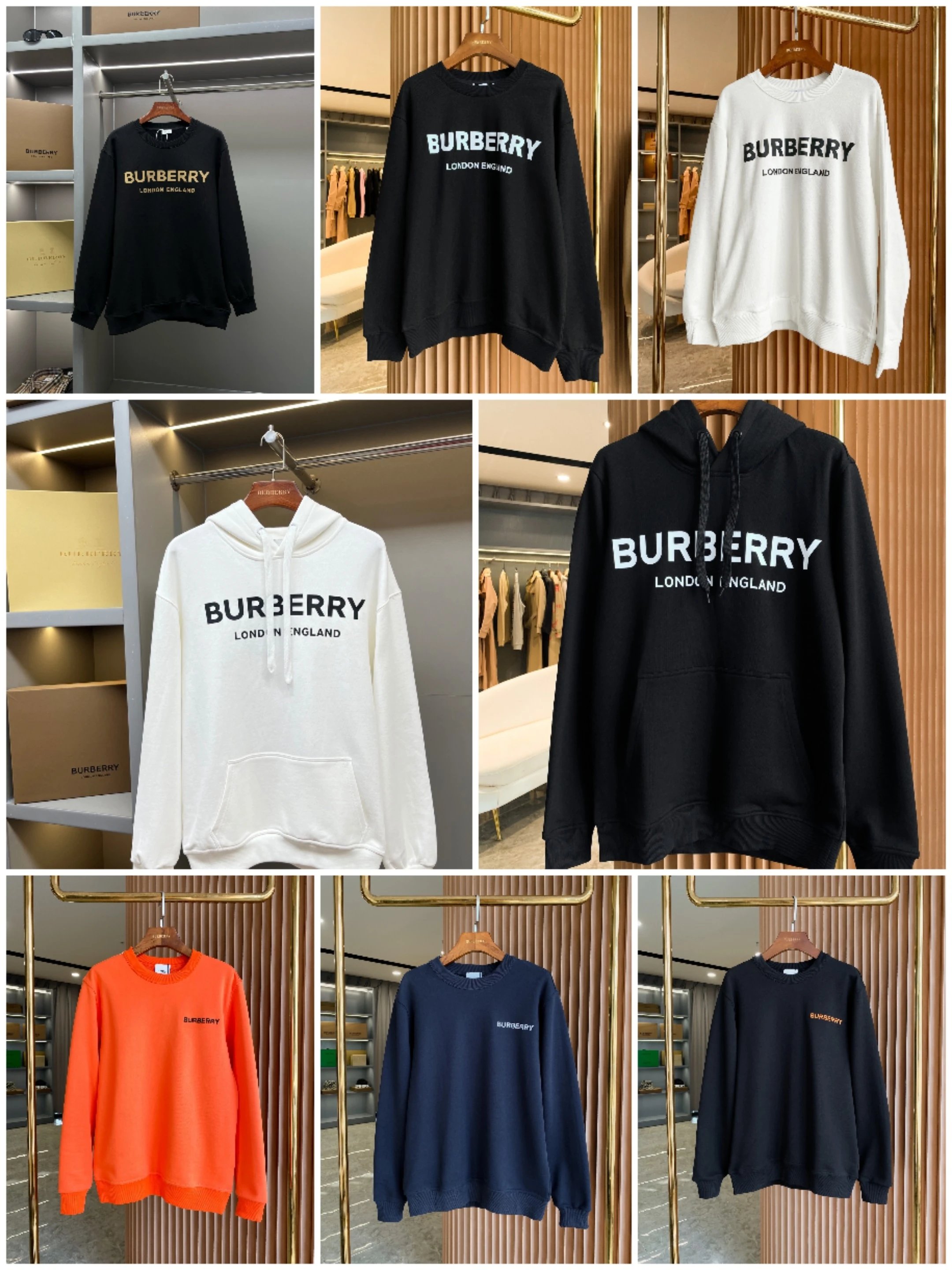 Burberry London England Print Graphic Streetwear Sweatshirt Multicolor