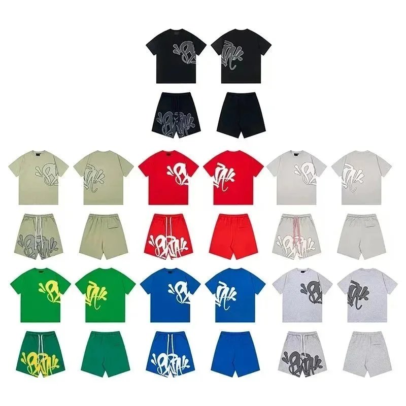 Design Graffiti Print Graphic Streetwear Shorts Set Multicolor