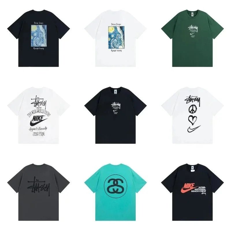 Stussy Graphic Print Oversized Tee Multicolor