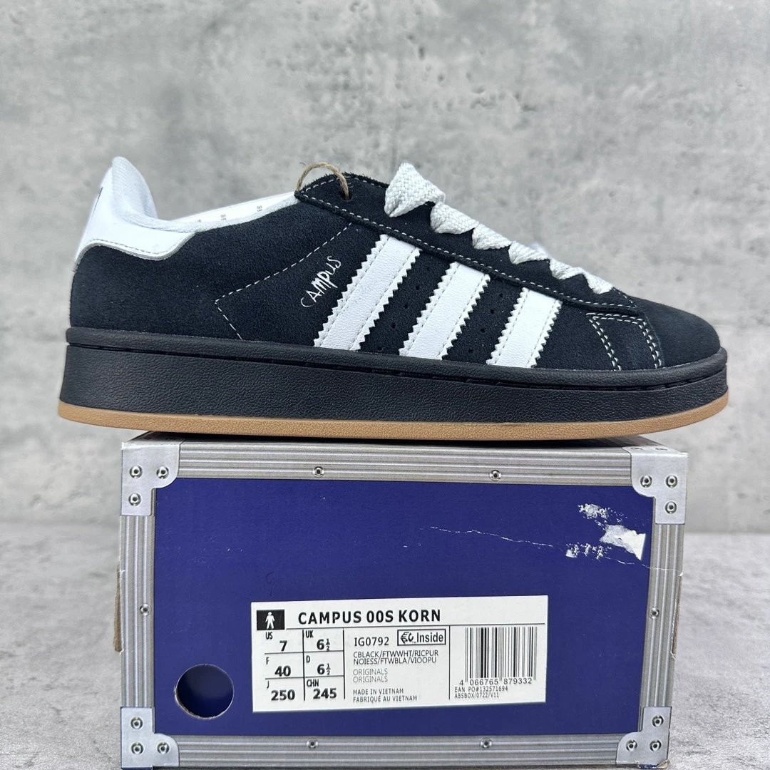 Adidas Campus 00s Korn Chunky Sneakers Black and White