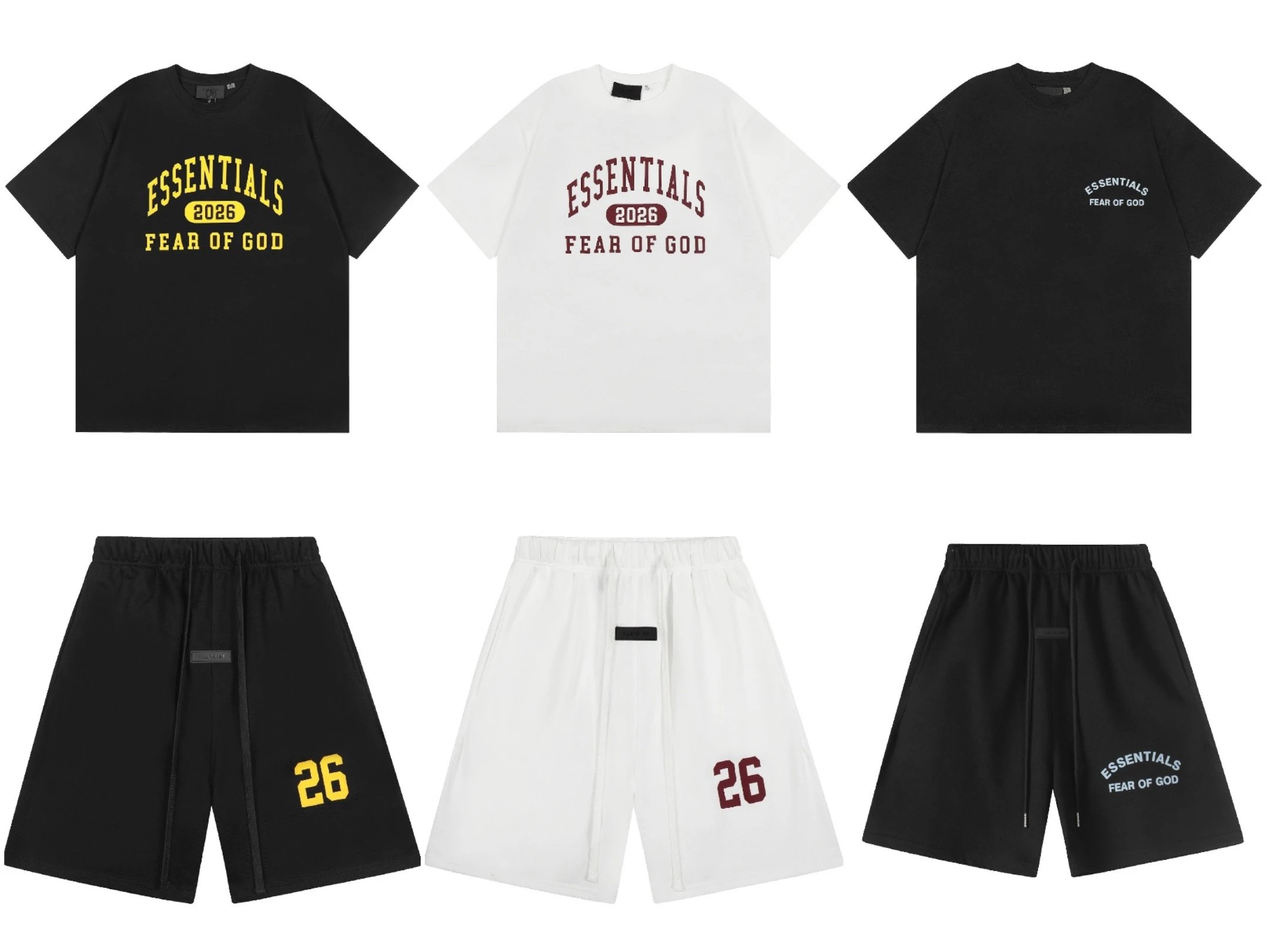 Fear of God FOG Essentials 2026 Oversized Matching Set Multicolor