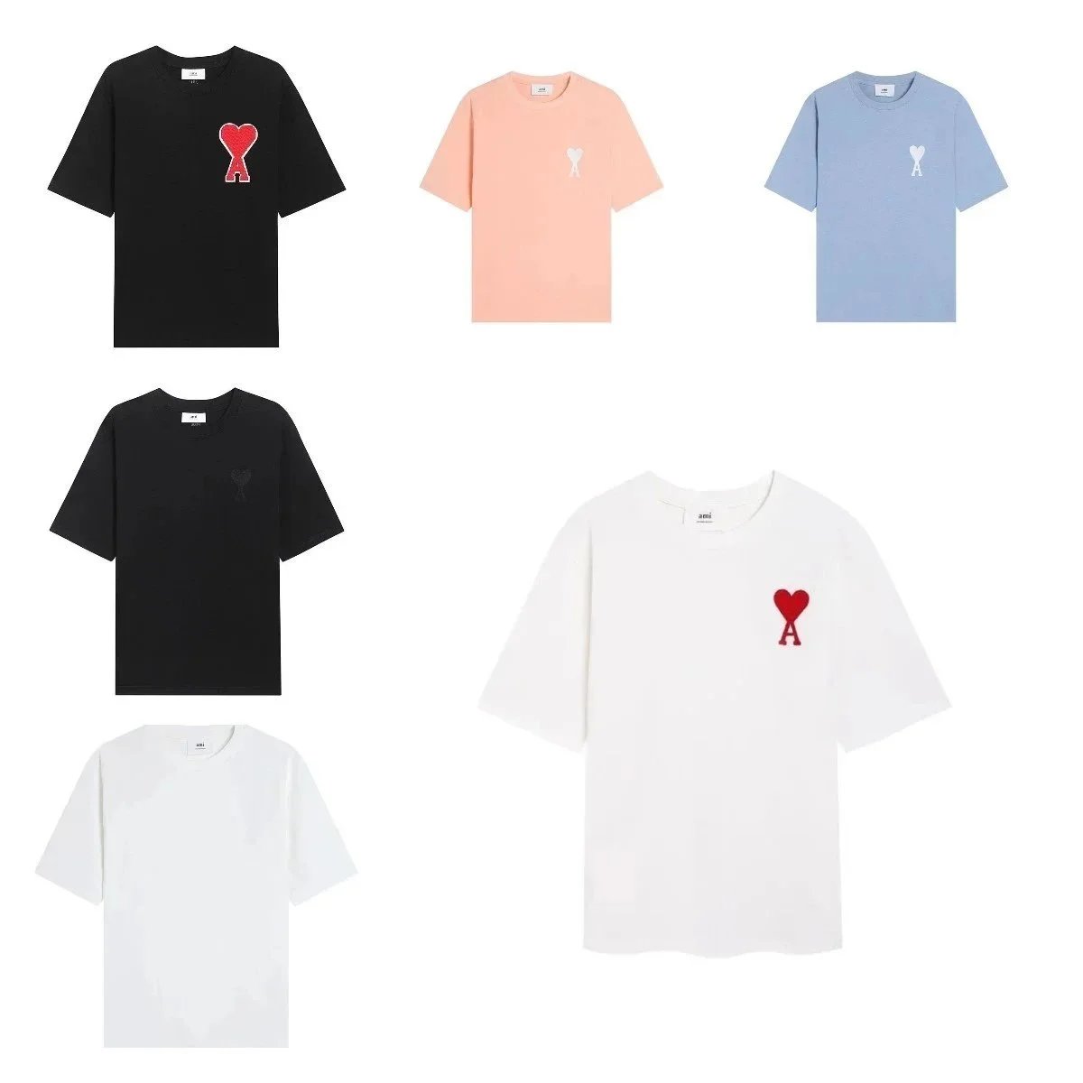 Ami Paris Ami Ami de Coeur Cotton T-Shirt Multicolor