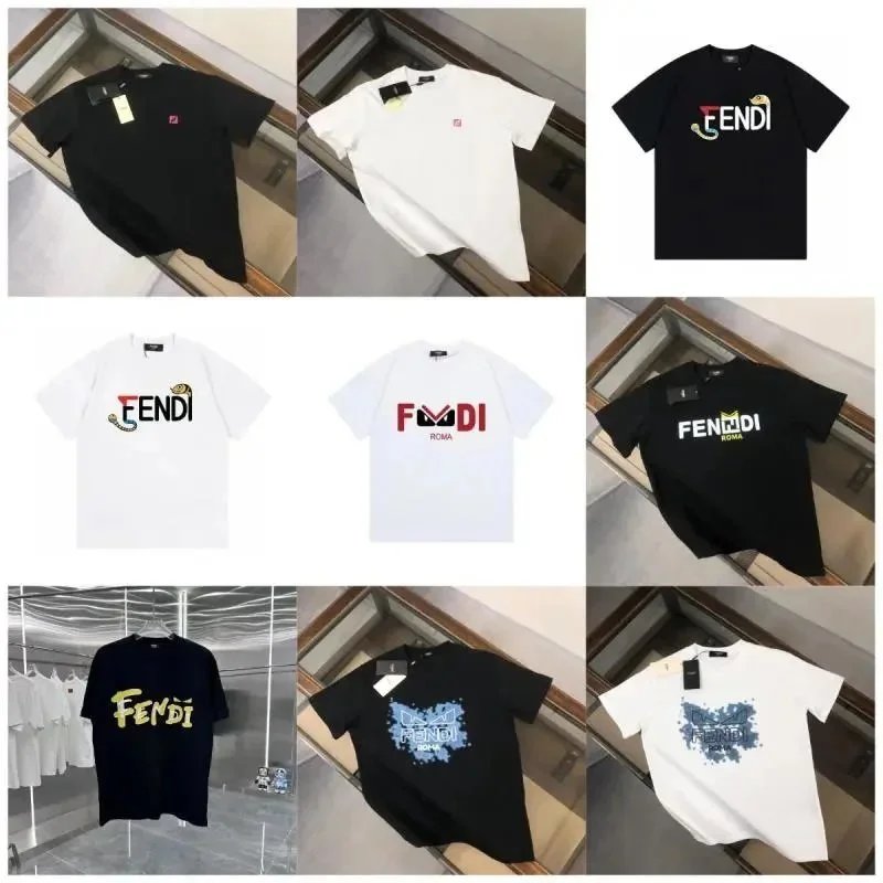 Fendi Graphic Print Cotton T-Shirt Multicolor
