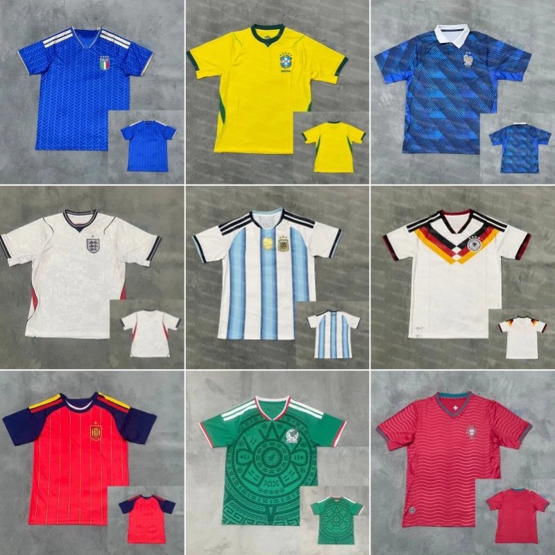 Design Retro National Team Soccer Jerseys Multicolor