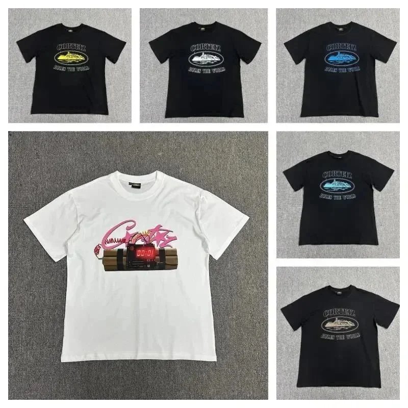 Corteiz Rules The World Graphic Streetwear T-Shirt Multicolor