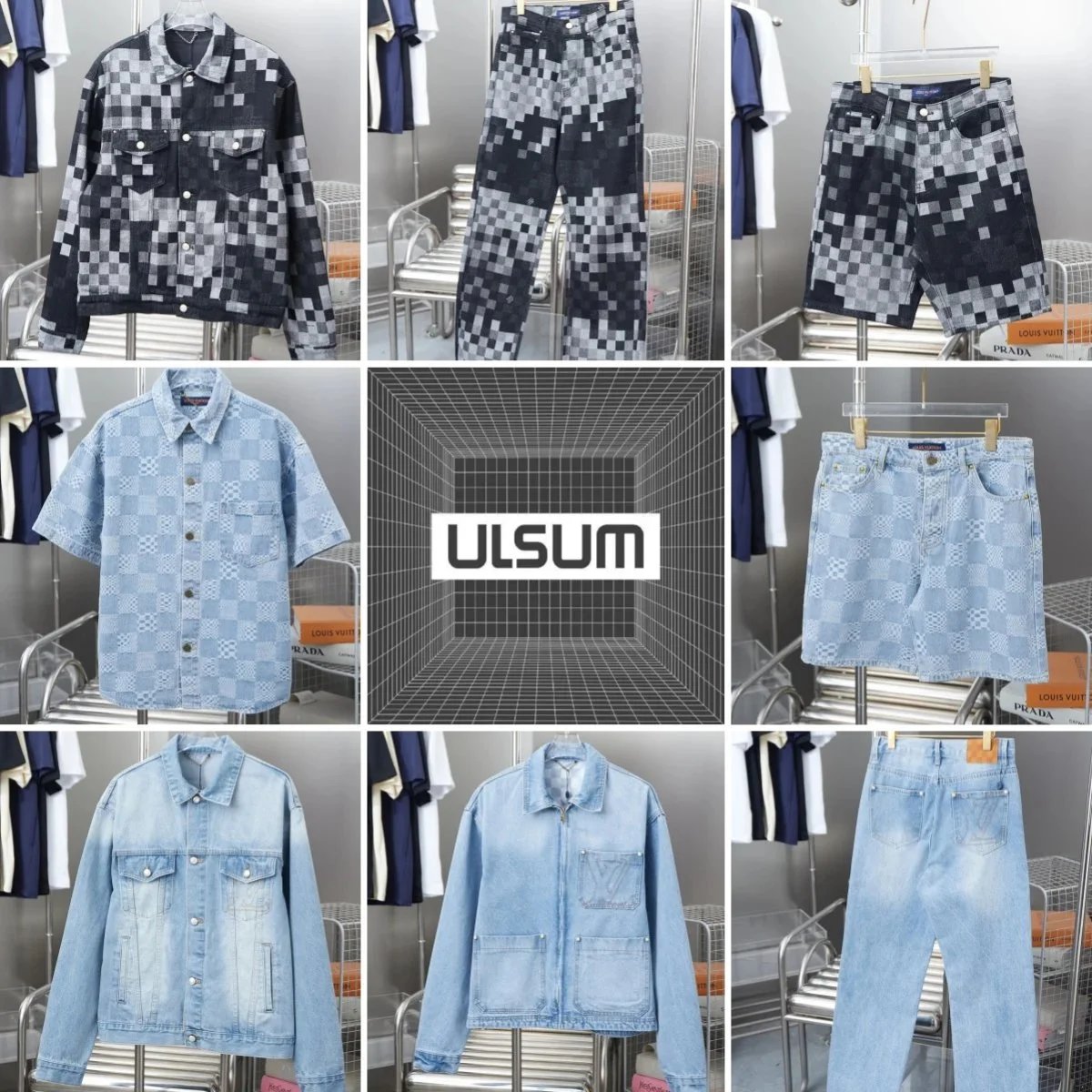 Louis Vuitton LV Damier Denim Collection Casual Jacket Blue