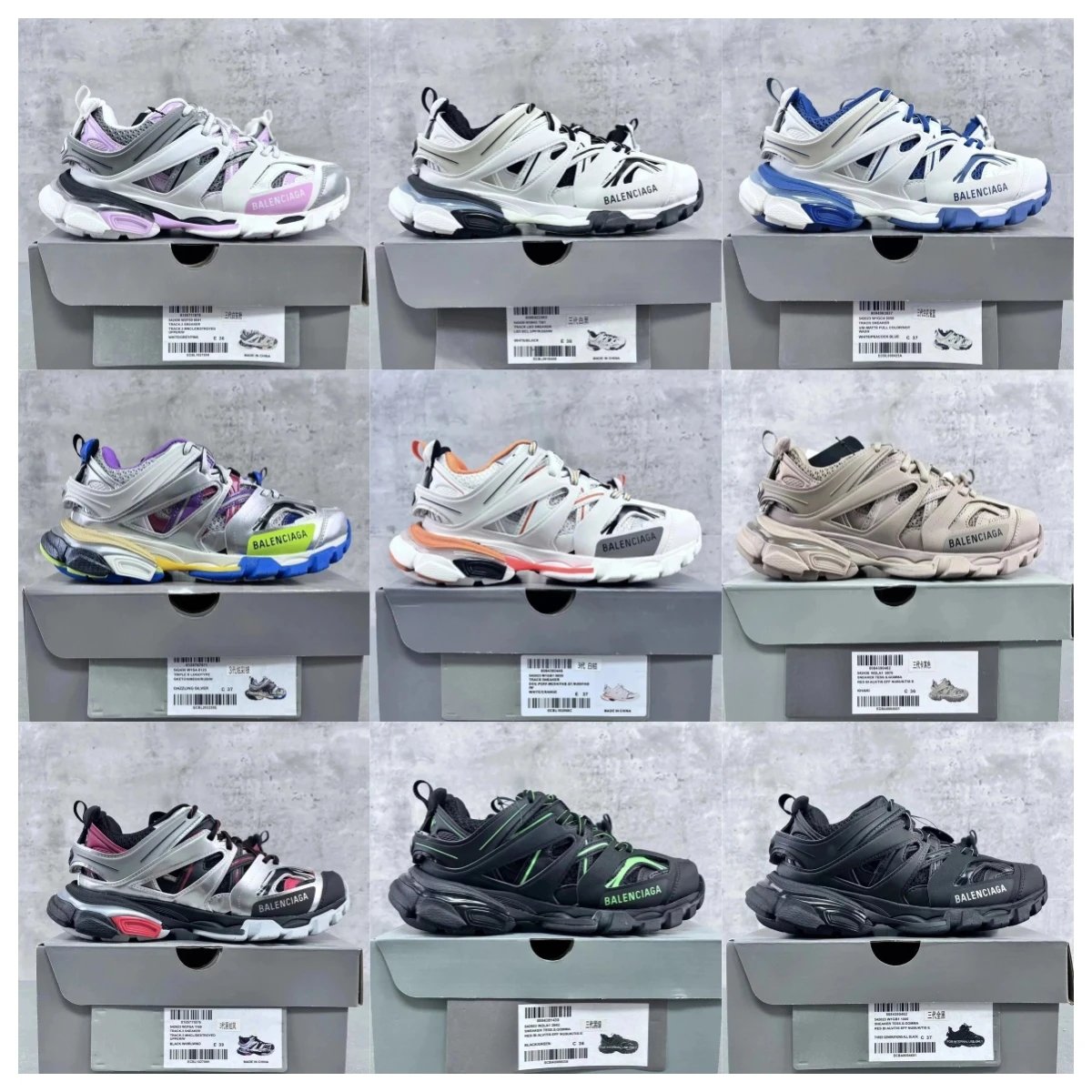 Balenciaga Track Chunky Sneakers Multicolor