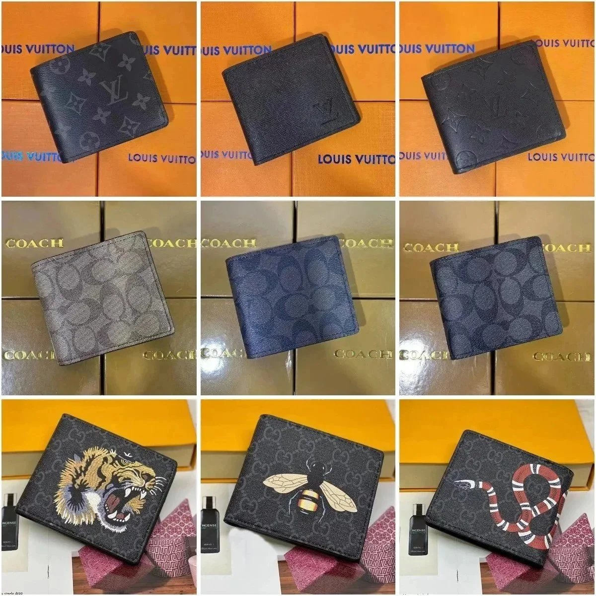 Louis Vuitton LV Multiple Wallet Classic Bifold Leather Wallet Black