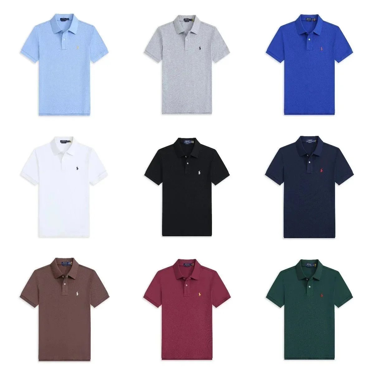 Ralph Lauren RL Classic Fit Mesh Polo Shirt Casual Cotton Multicolor