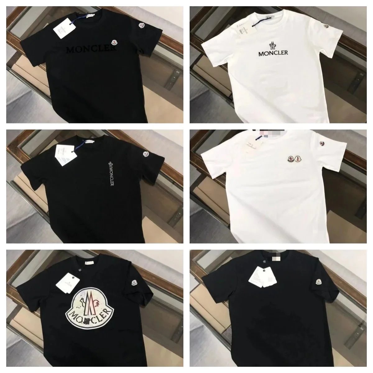 Moncler Graphic Print Cotton T-Shirt Multicolor