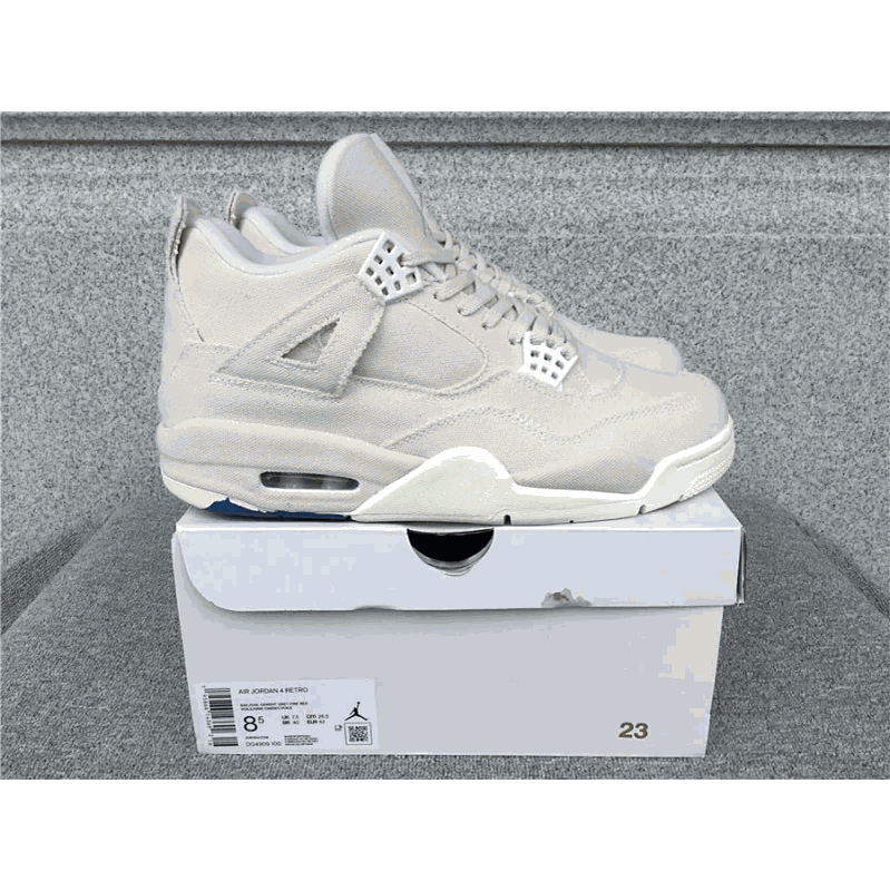 Jordan Air Jordan 4 Retro SE Canvas Chunky Sneakers White