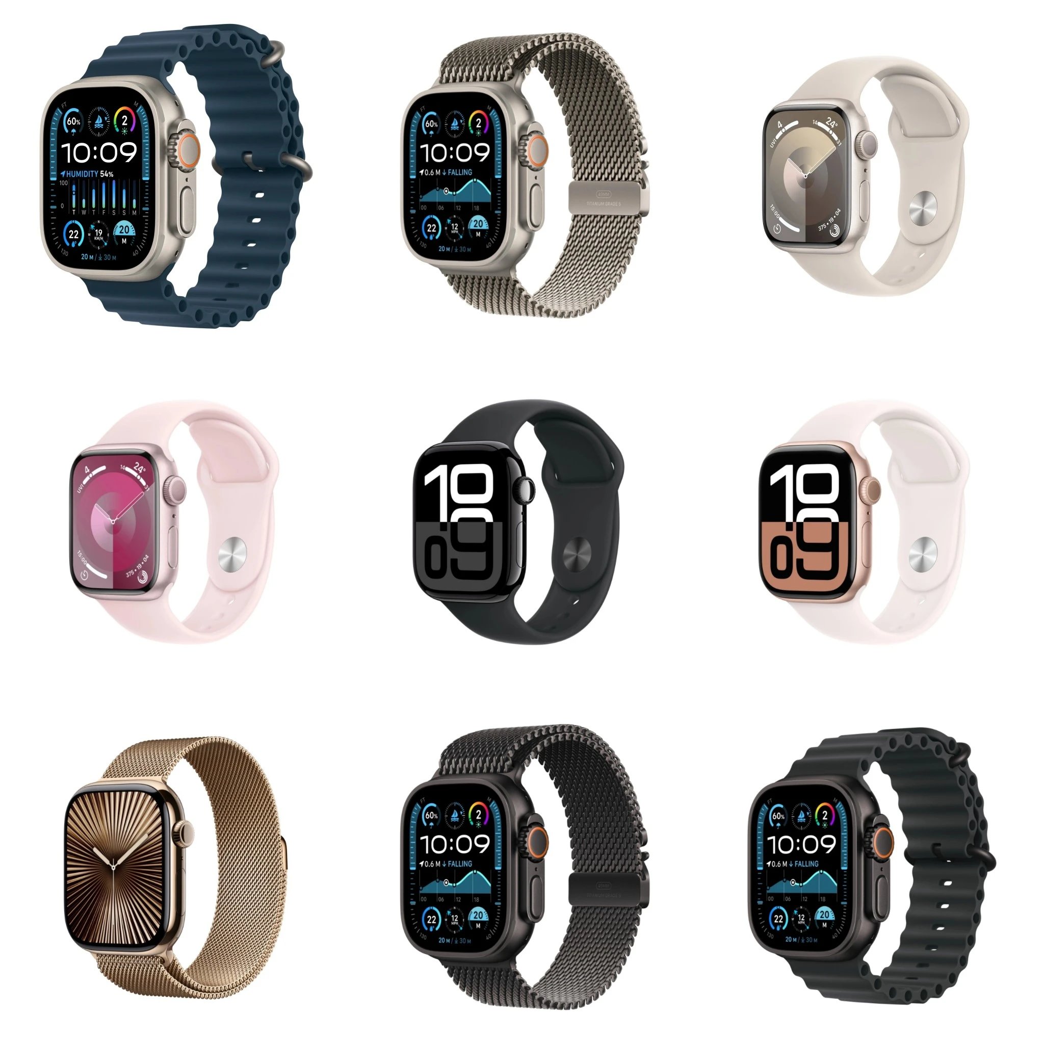 Apple Watch Series 9 and Ultra 2 Smartwatch Collection Multicolor