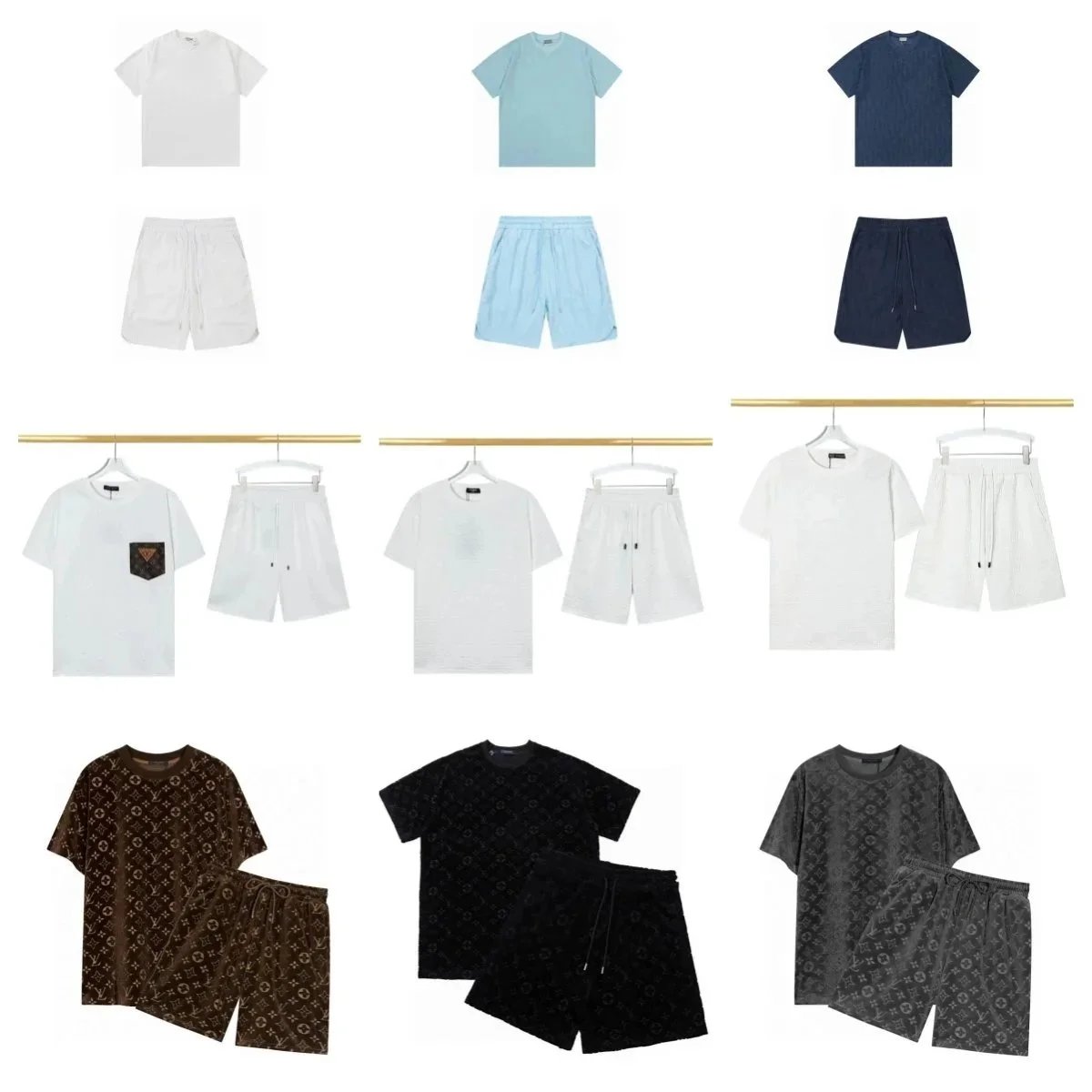 Louis Vuitton LV Monogram Jacquard Matching Set T-Shirt and Shorts Multicolor