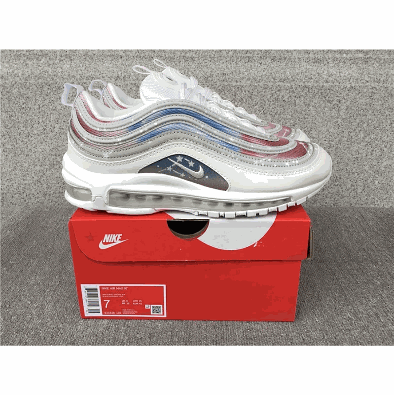 Nike Air Max 97 Chunky Running Sneakers White and Multicolor