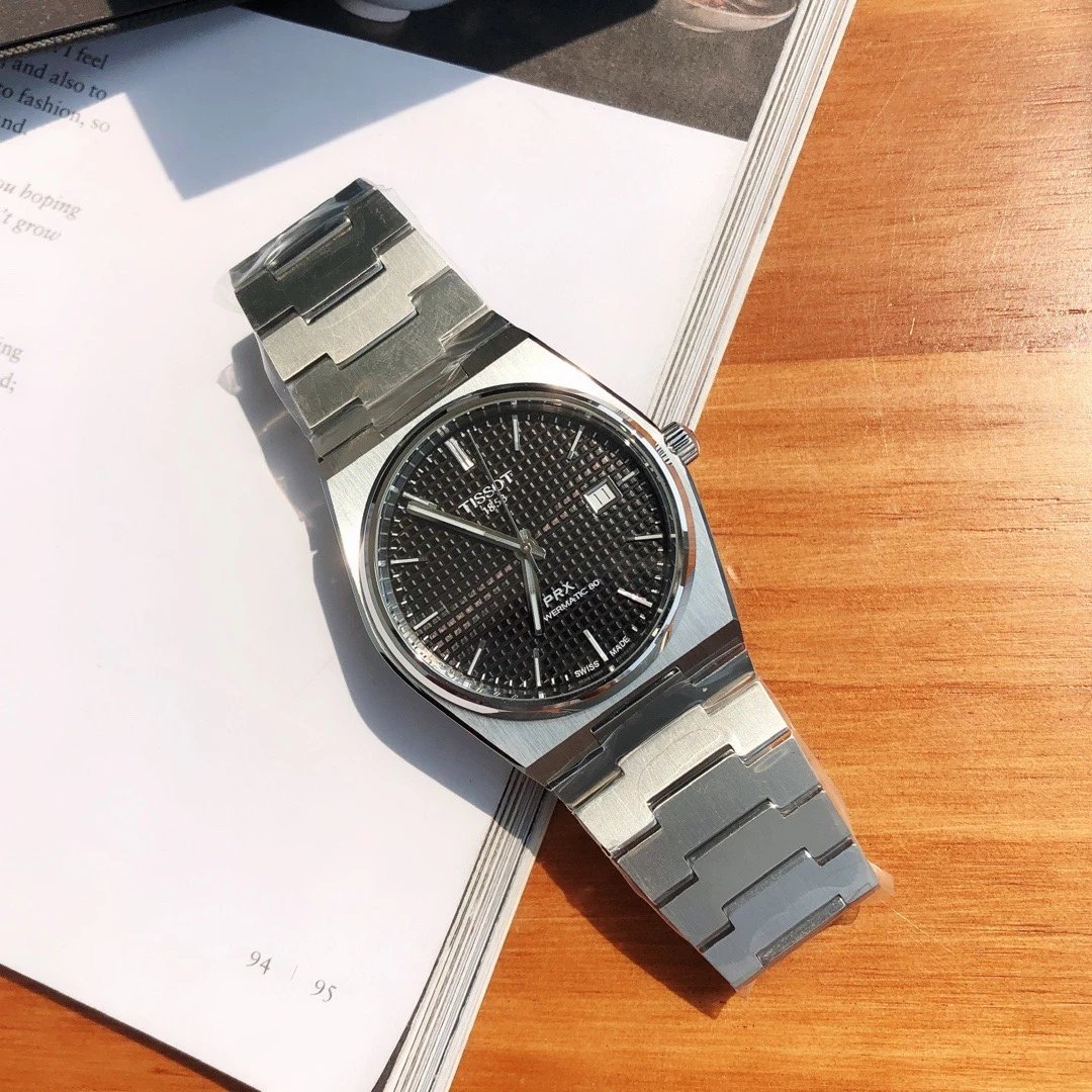 Tissot PRX Powermatic 80 classic stainless steel watch Black