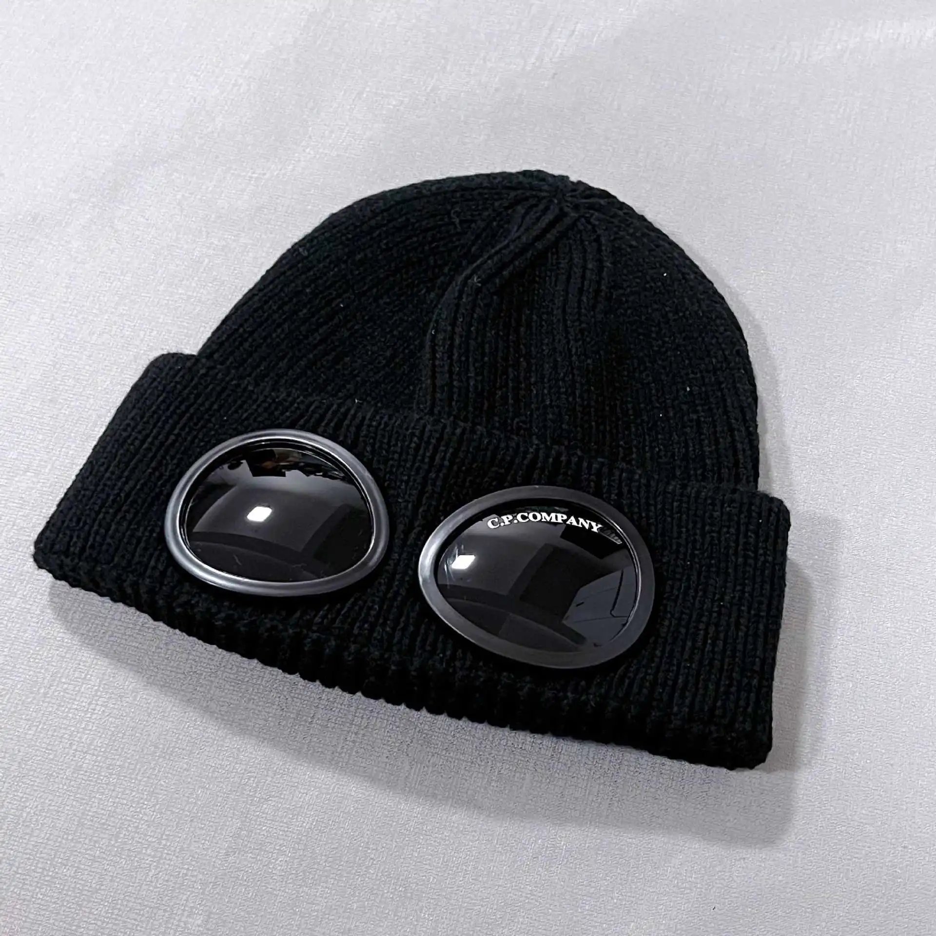 C.P. Company Goggle Beanie Knit Headwear Black