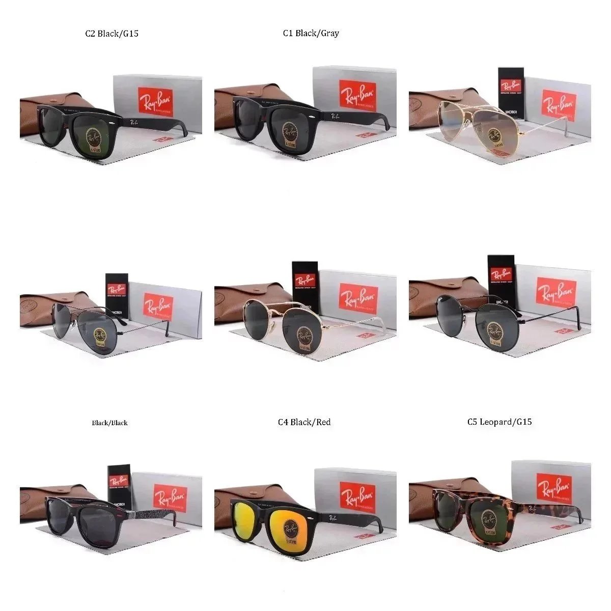Ray-Ban Wayfarer and Aviator Classic Sunglasses Multicolor