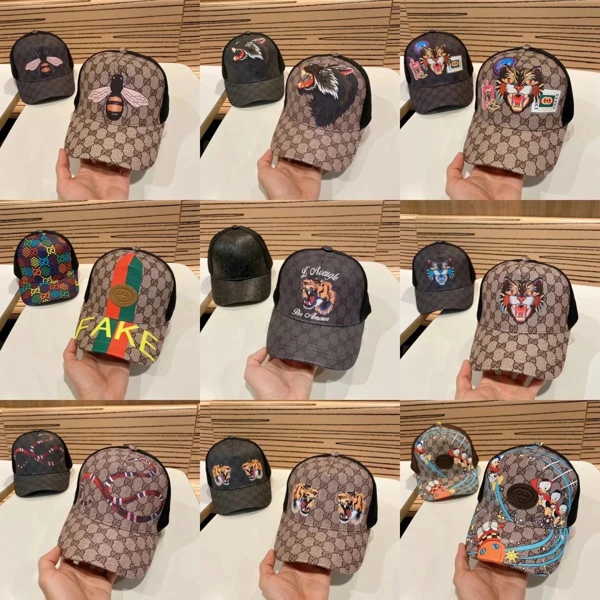 Gucci GG Supreme Baseball Cap Graphic Streetwear Baseball Cap Multicolor