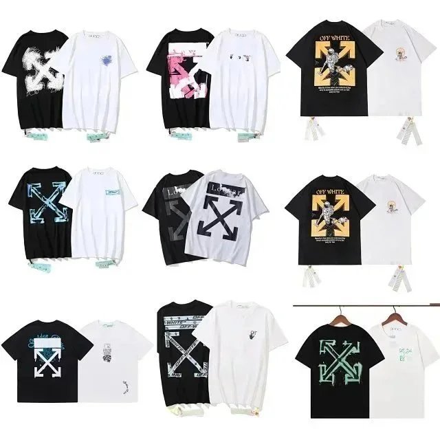 Off-White Graphic Print Oversized Tee T-Shirt Multicolor