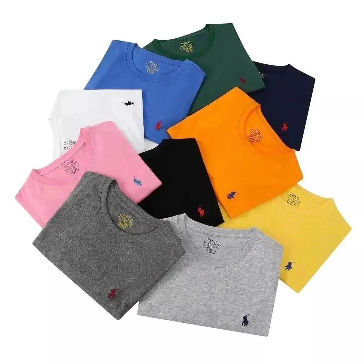 Ralph Lauren Polo Custom Slim Fit Cotton T-Shirt Multicolor