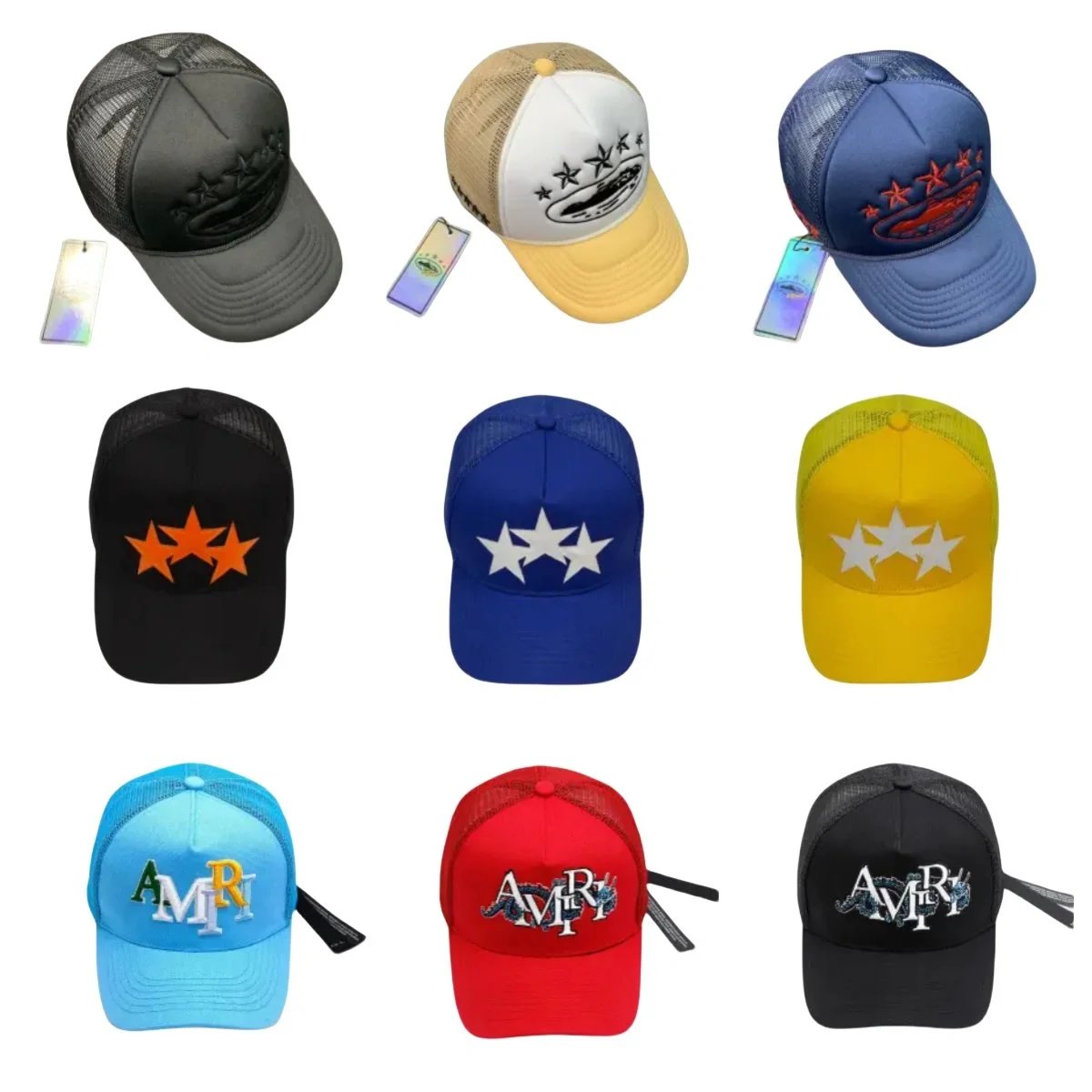 Amiri Trucker Hat Mesh Streetwear Baseball Cap Multicolor