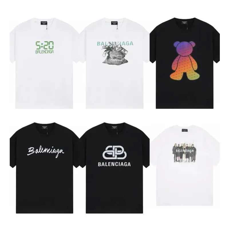 Balenciaga Graphic Print Oversized T-Shirt Multicolor