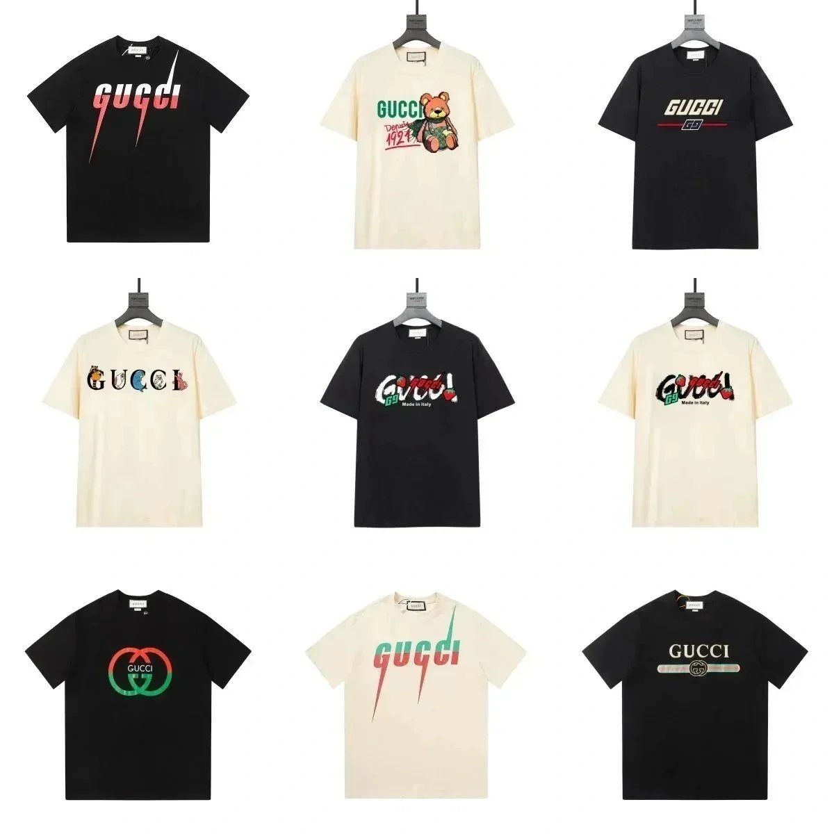 Gucci Graphic Print Cotton T-Shirt Multicolor
