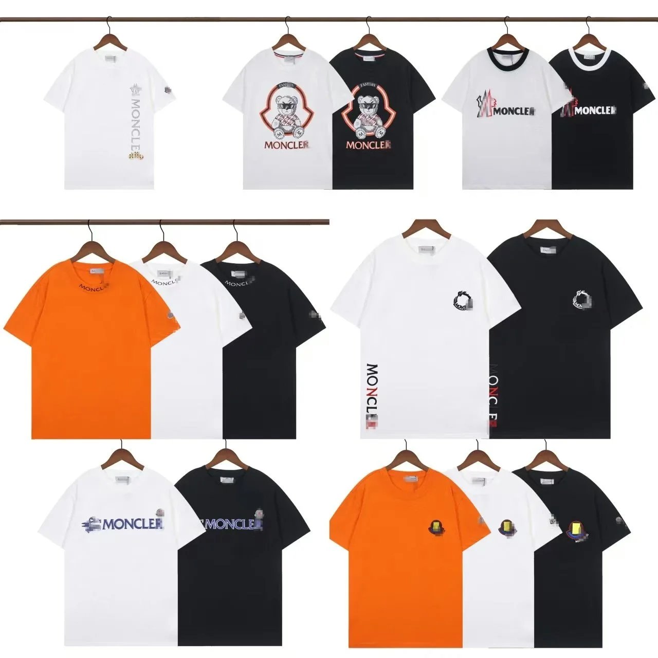 Moncler Graphic Print Cotton T-Shirt Multicolor