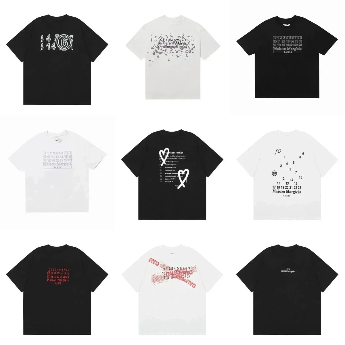 Maison Margiela MM6 Graphic Print Oversized Tee Multicolor