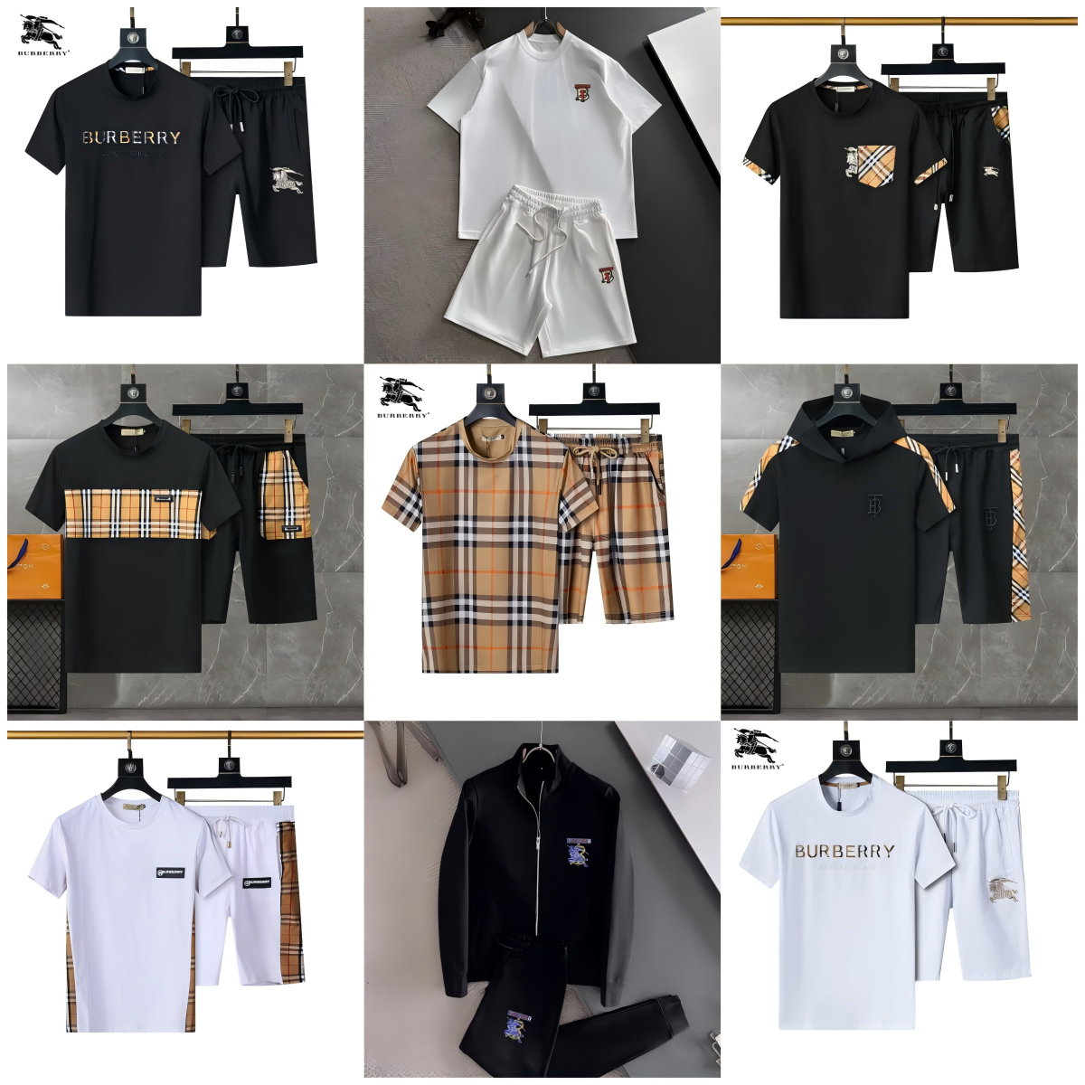 Burberry Check Print Casual Matching Set Multicolor
