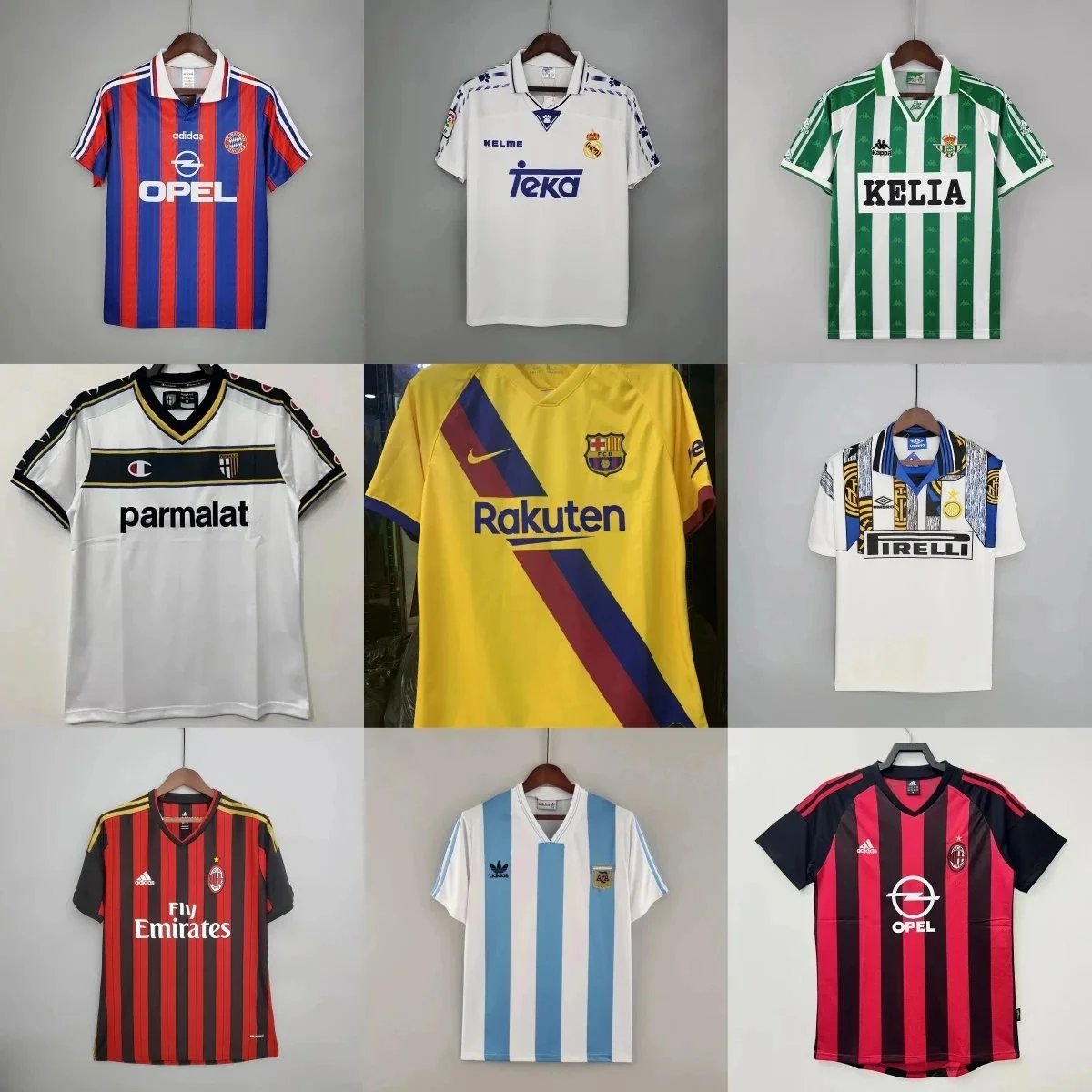 Design Vintage Football Jerseys Retro Soccer Jersey Collection Multicolor