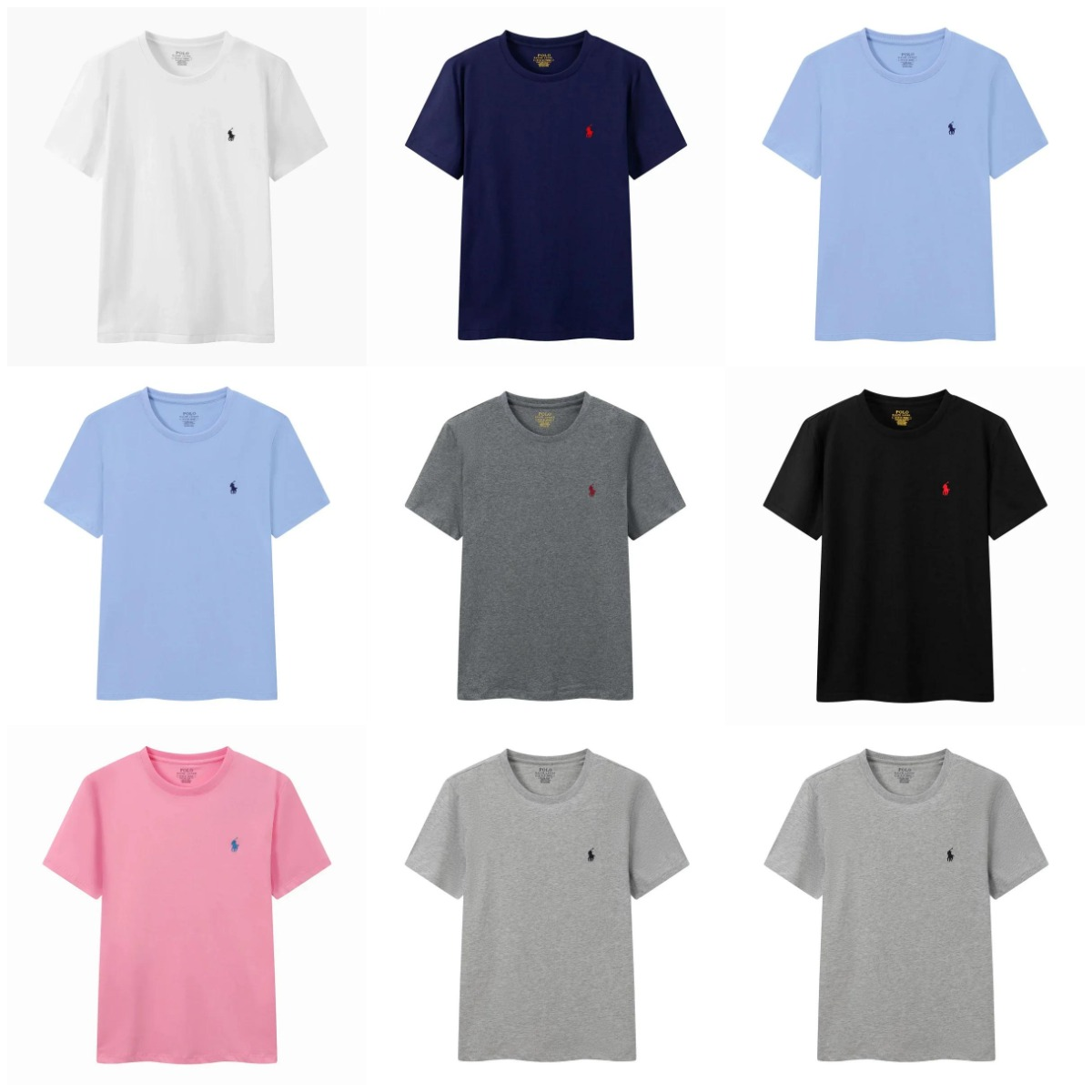 Ralph Lauren RL Classic Fit Crewneck Cotton T-Shirt Multicolor