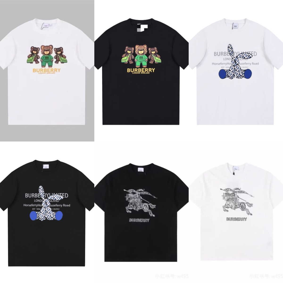 Burberry Graphic Print Cotton T-Shirt Multicolor