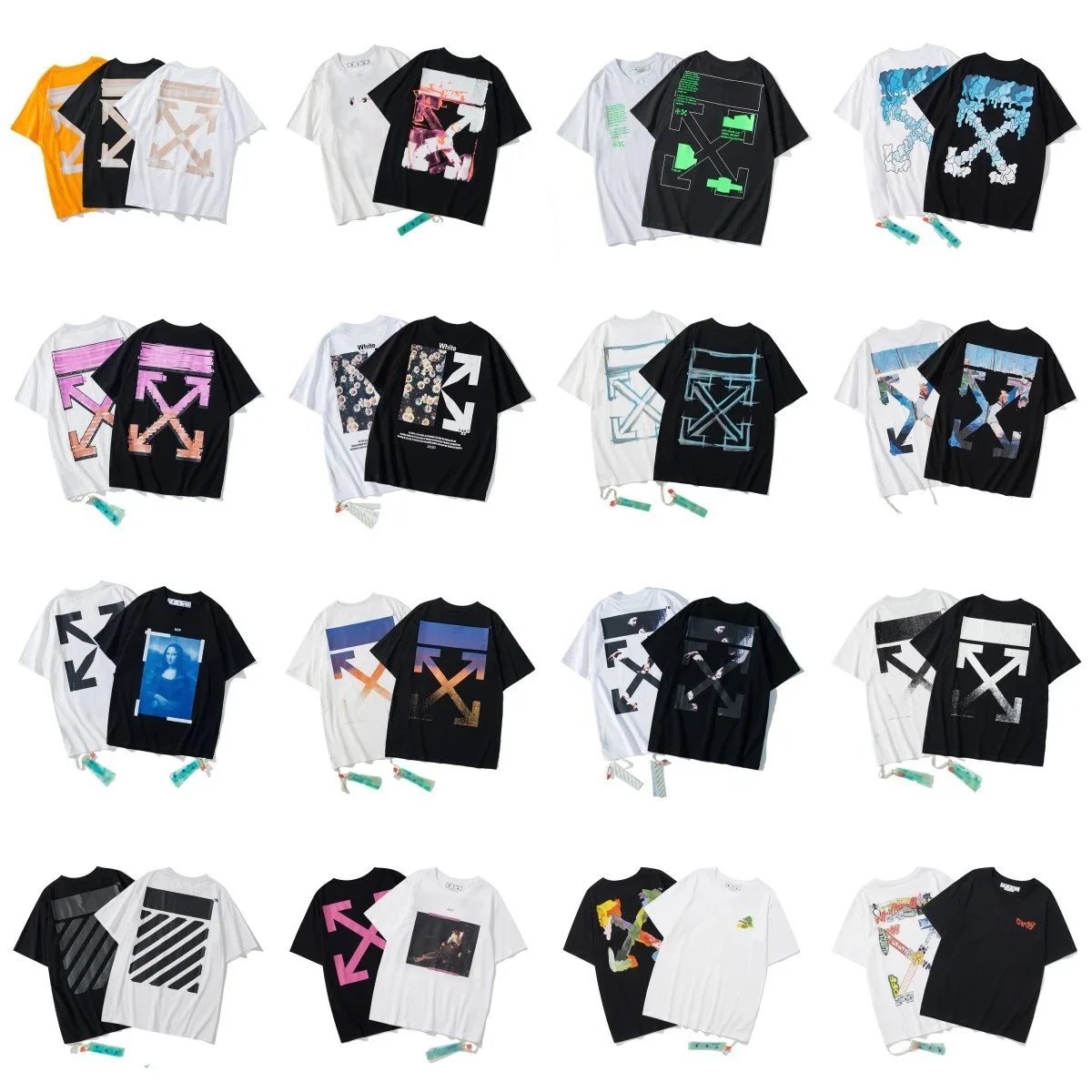 Off-White Arrows Graphic Oversized Tee Black and White