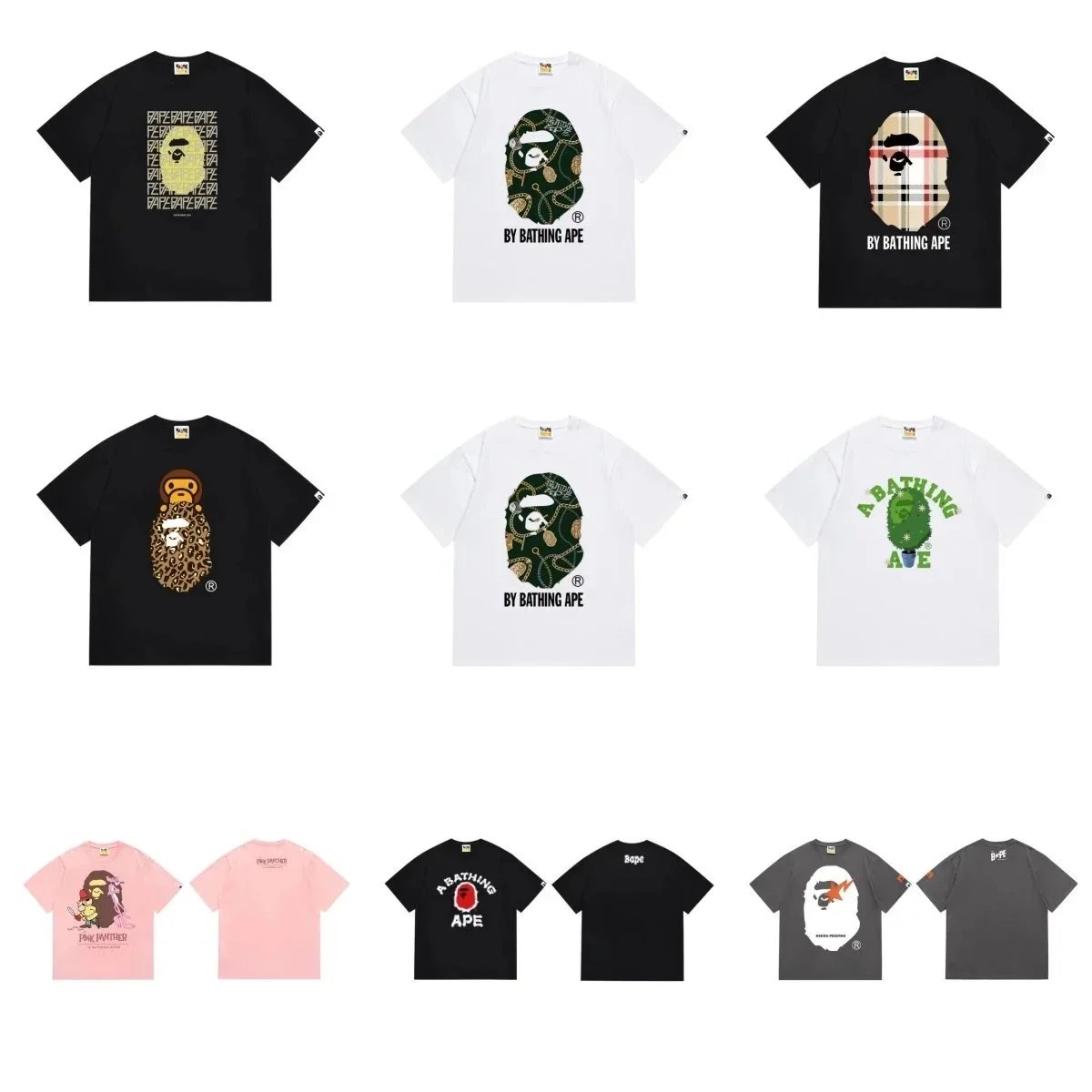 A Bathing Ape BAPE Graphic Print Cotton T-Shirt Multicolor