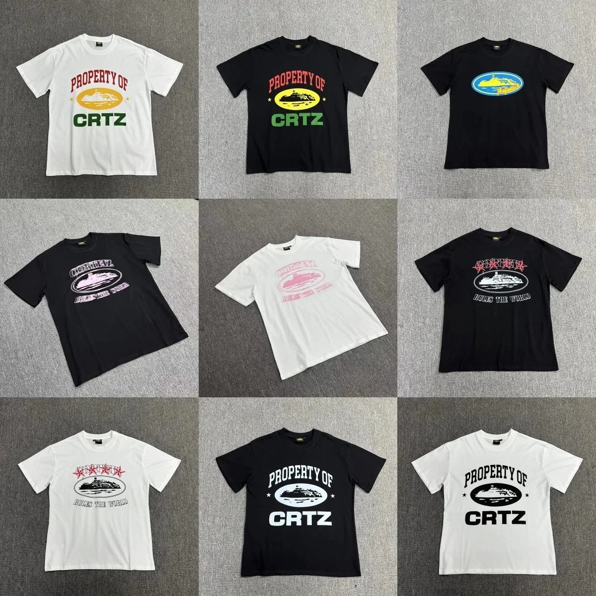 Corteiz CRTZ Property Of Graphic Streetwear T-Shirt Multicolor