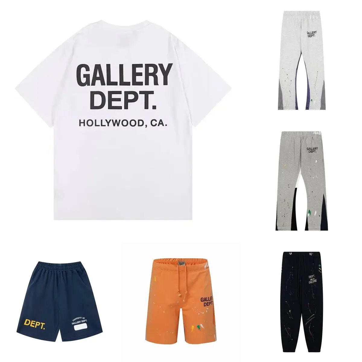 Gallery Dept. Graphic Streetwear Apparel Collection White and Multicolor